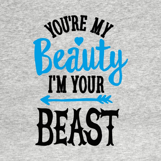 You're my Beauty I'm your Beast gym saying couples gym bodybuilding gift by LaundryFactory